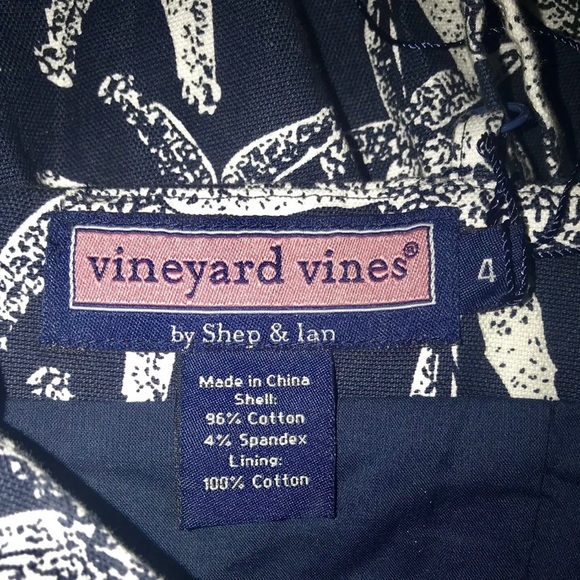 Vineyard Vine Shep & Ian Starfish Dress Size 4 Navy Blue White Nautical Lined - Picture 3 of 6